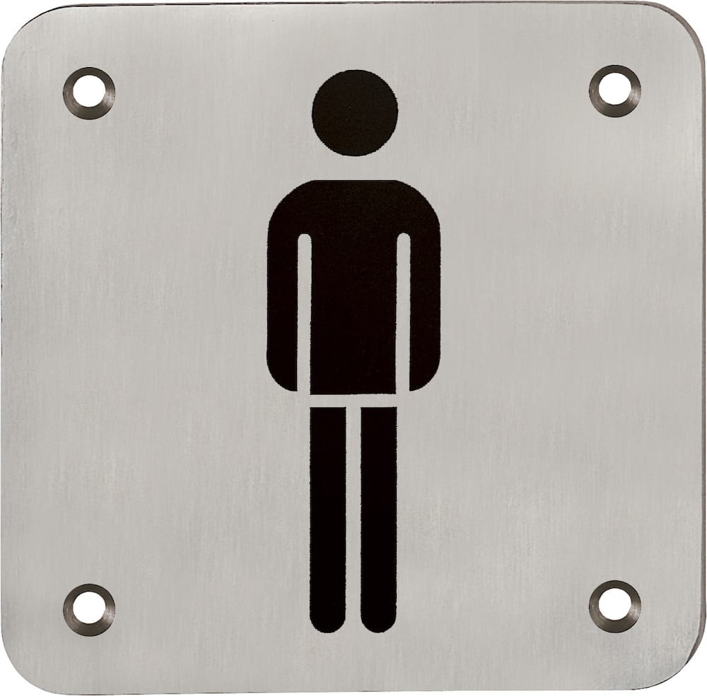 HOPPE® Hinweisschild E665, Edelstahl - edelstahl matt grau