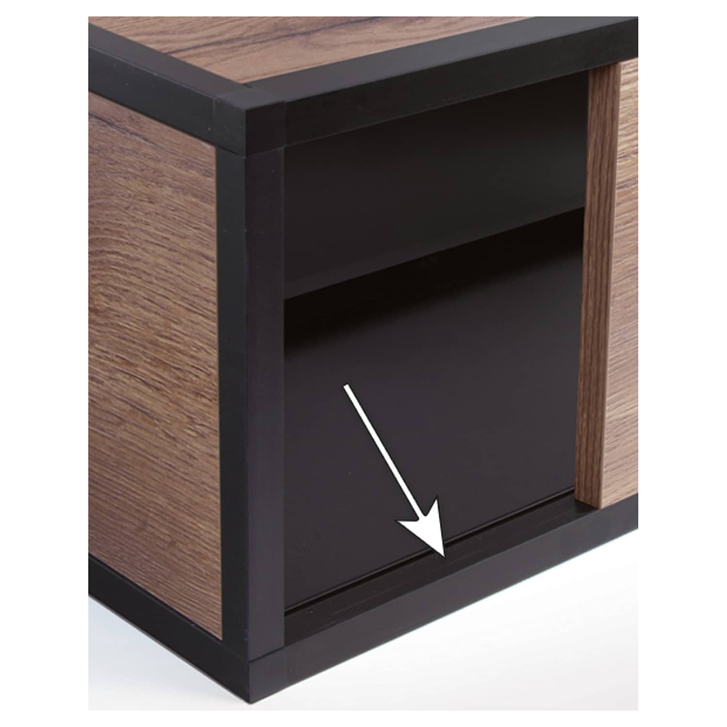 HETTICH Cadro Schiebetürprofil einliegend, unten, 3000 mm, schwarz matt, 9298804