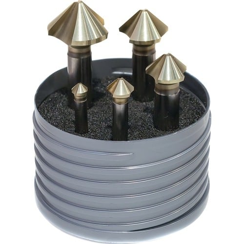 MAPAL Kegelsenker-Satz DIN 335C 90Grad COS110 6,3-25mm HSS spezial 5-tlg.Ku.-Box MAPAL