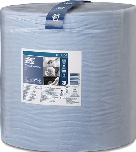 TORK Putztuch TORK 130050 L.ca.340 mmxB.ca.369mm blau 2-lagig,Hybrid Rl.TORK