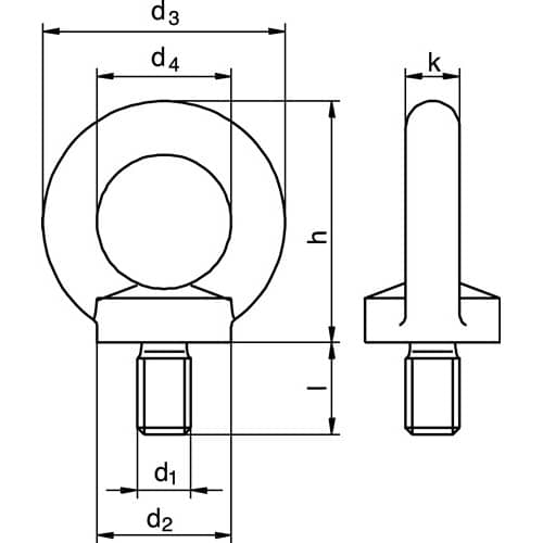 Ringschraube DIN 580 Gew.M6 STA C15 ZN