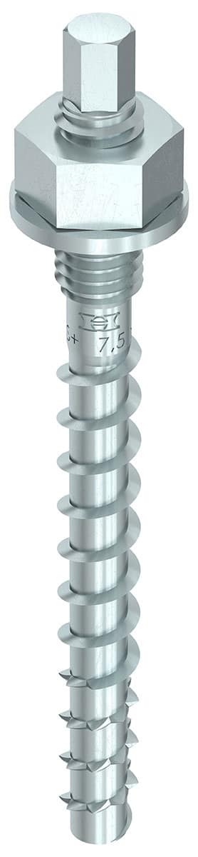 HECO MULTI-MONTI-plus V 10,0 x 110, Vorsteckanker mit metrischem Anschlussgewinde, Sechskantkopf, verzinkt blau, A2K