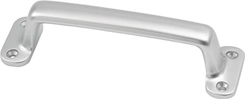 HERMETA Handgriff A.26mm L.140mm B.38mm Alu-Guss silberf.elox.Löcher 4,D.3,7mm HERMETA