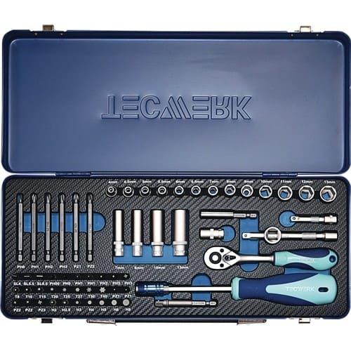 TECWERK Steckschlüsselsatz 61-tlg.1/4 Zoll SW 4-13mm Z.20 6KT TECWERK
