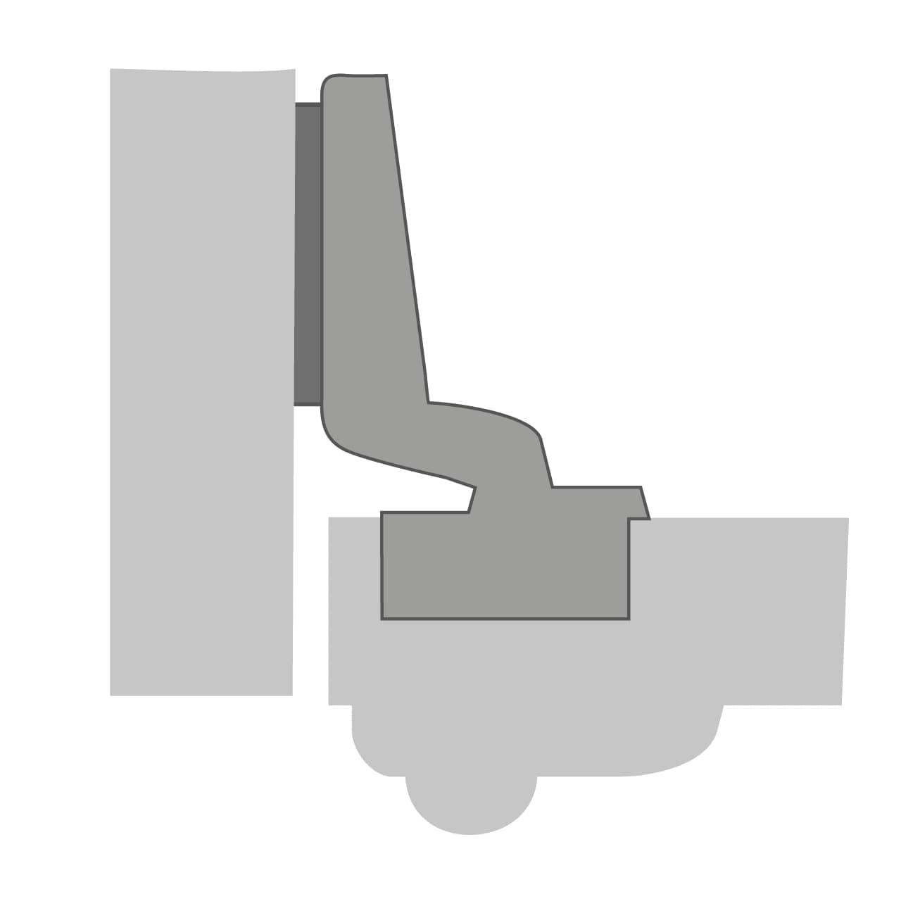 HETTICH Intermat Dicktürscharnier, Türdicke bis 32 mm, ohne Schließautomatik (Intermat 9966), einliegend, 9044878