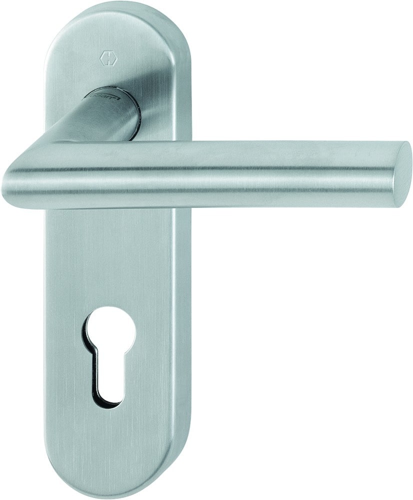 HOPPE® FH Drückergarnitur mit Kurzschild Amsterdam FS-E1400/353KH, Edelstahl 10722517