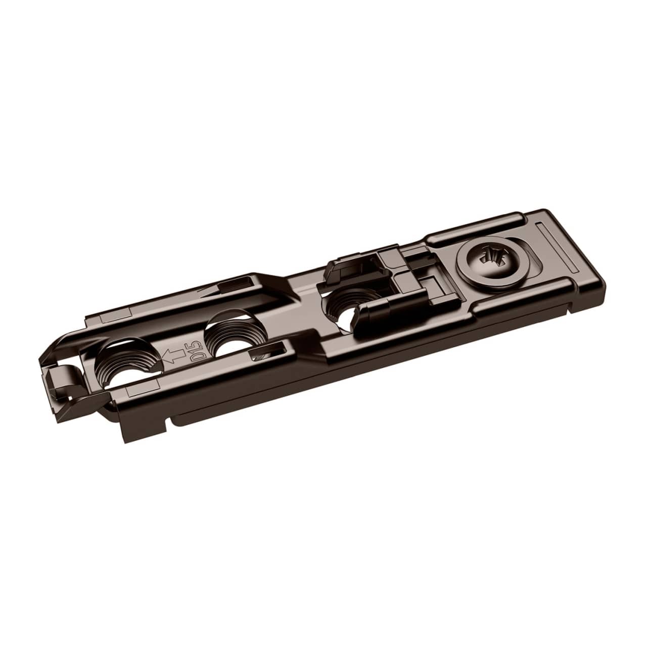 HETTICH Sensys Linear-Montageplatte zum Anschrauben in obsidianschwarz, Direkt-Höhenverstellung,