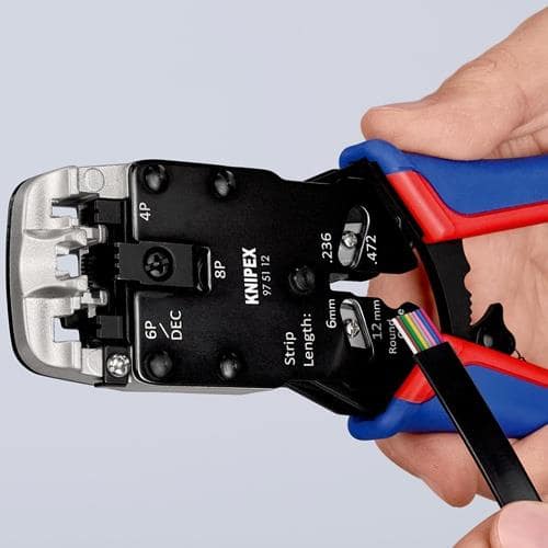 KNIPEX Crimpzange f.Westernstecker L.200mm KNIPEX