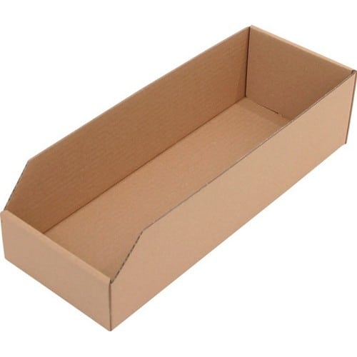 Regalkasten L400xB150xH100mm braun 1-wellige Pappe