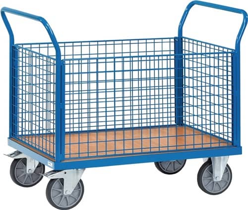 FETRA Vierwandwagen Drahtgitterwände Ladefl.-L1000xB700mm Wand-H.500mm Trgf.600kg