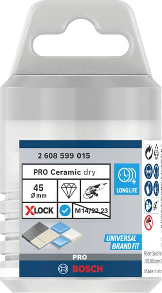 BOSCH Diamanttrockenbohrer X-LOCK Best for Ceramic Dry Speed, 45 x 35 mm