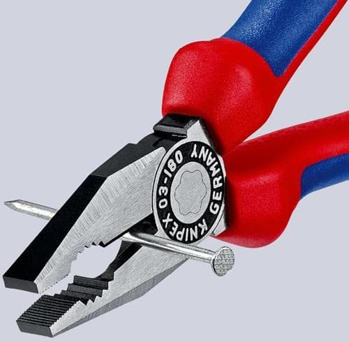 KNIPEX Kombizange L.180mm pol.Mehrkomp.-Hülle KNIPEX