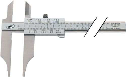 HELIOS PREISSER Werkstattmessschieber DIN 862 300mm m.Spitzen parallaxfrei