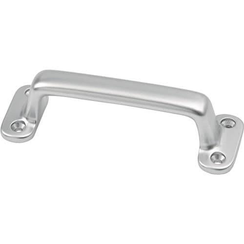 HERMETA Handgriff A.22mm L.110mm B.36mm Alu-Guss silberf.elox.Löcher 4,D.3,7mm HERMETA