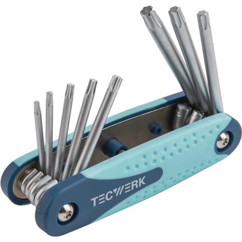 TECWERK Schraubendrehersatz 8-tlg.Handklapphalter T9-T40 S2-Stahl TECWERK