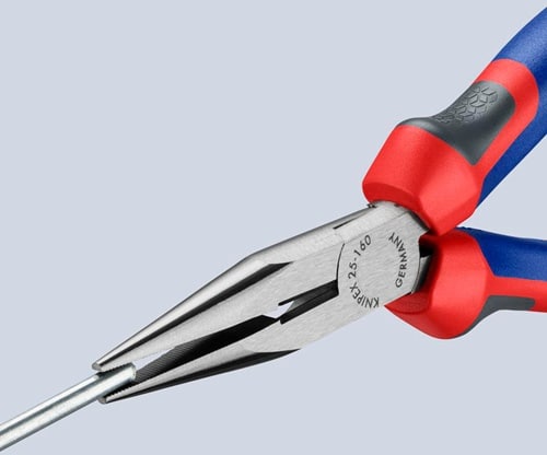 KNIPEX Flachrundzange L.160mm flach/rund ger.pol.Comfort-Griff KNIPEX