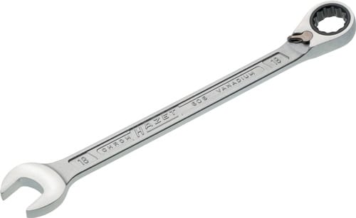 HAZET Maulringratschenschlüssel 606 SW 18mm L.255mm umschaltbar,Rings.15Grad HAZET