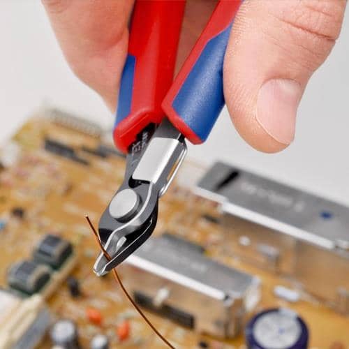 KNIPEX Elektronik-Seitenschneider Super-Knips® L.125mm Form7 Spezialwerkzeugstahl brün.
