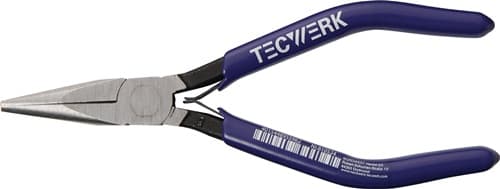 TECWERK Elektronik-Spitzzange Gesamt-L.130mm ger.geschwärzt PVC tauchisol.TECWERK