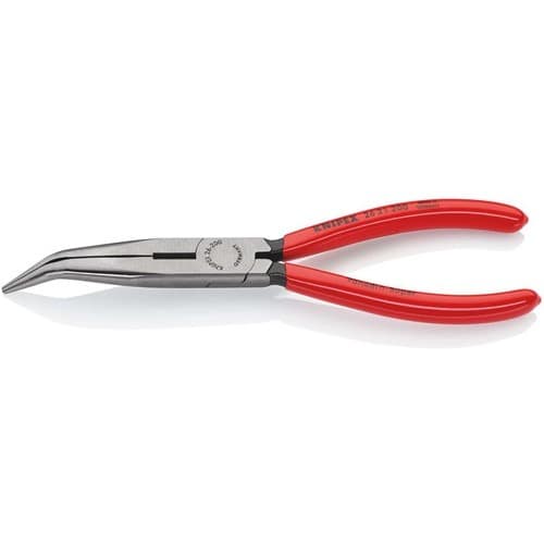 KNIPEX Flachrundzange L.200mm pol.40Grad gew.Ku.-Überzug KNIPEX