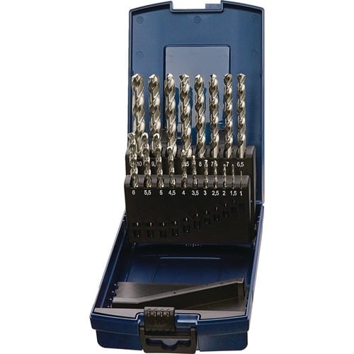 TECWERK Spiralbohrersatz DIN 338 Typ VA D.6-10x0,1mm HSS-Co 41tlg.Ku.-Kass.TECWERK