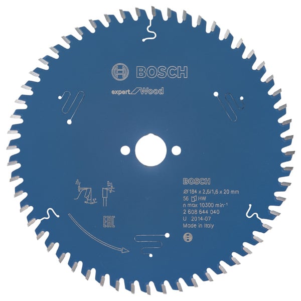 BOSCH Kreissägeblatt Expert for Wood, 184 x 20 x 2,6 mm, 56