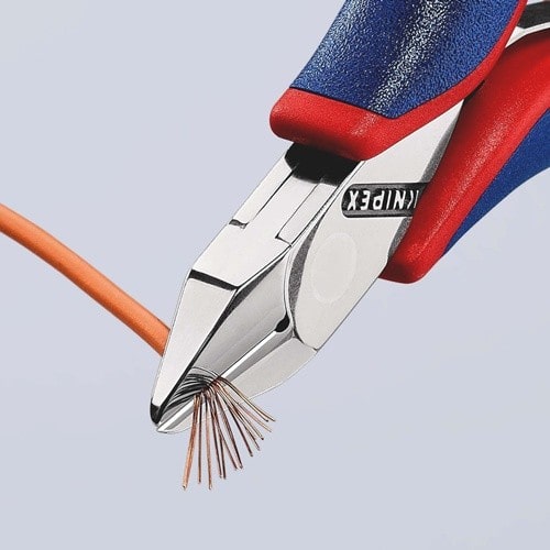 KNIPEX Elektronikseitenschneider L.115mm Form 3 Facette ja,kl.2K-Hülle