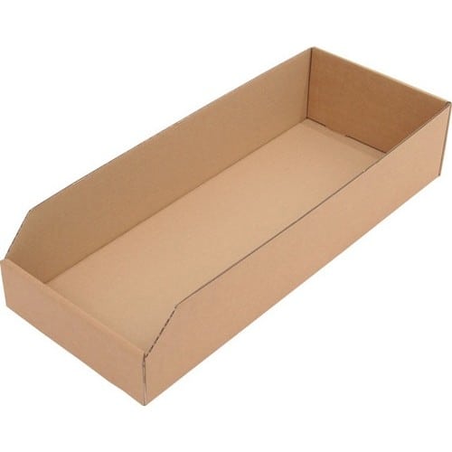 Regalkasten L500xB200xH100mm braun 1-wellige Pappe