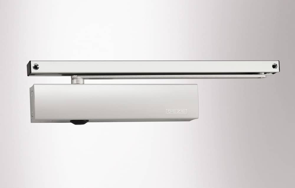 GEZE Türschließer TS 5000 Set inkl Montagepl. u. Gleitsch., weiß