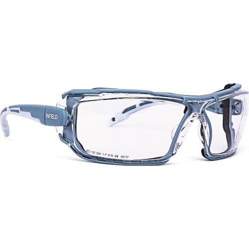 INFIELD SAFETY Schutzbrille Milor EN 166 Fassung:Kristall,Scheibe:klar PC INFIELD SAFETY