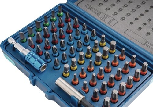 TECWERK Bitsortiment 62-tlg.Schlitz/PH/PZD/TX/6Kt.TECWERK