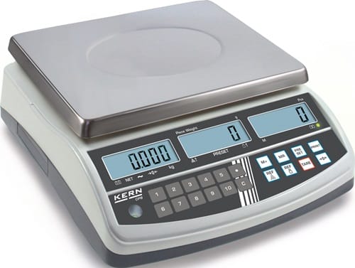 KERN Zählwaage Wägebereich 15kg Ziffernschritt 0,2g Wägeplattform-B295xT225mm KERN