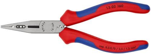 KNIPEX Verdrahtungszange L.160mm 0,5-0,75/1,5/2,5mm² pol.Comfort-Griff KNIPEX