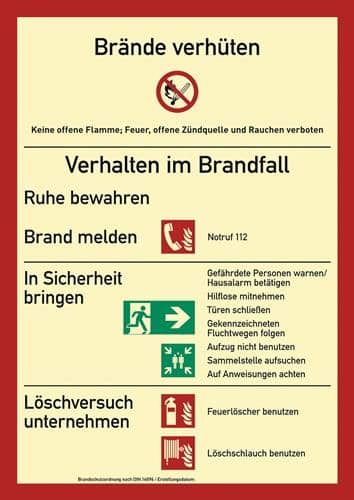Nordwest Brandschutzzeichen DIN EN ISO 7010 L210xB297mm Brandschutzordnung Ku.