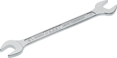 HAZET Doppelmaulschlüssel 450N 16x17mm L.205,7mm verchr.HAZET