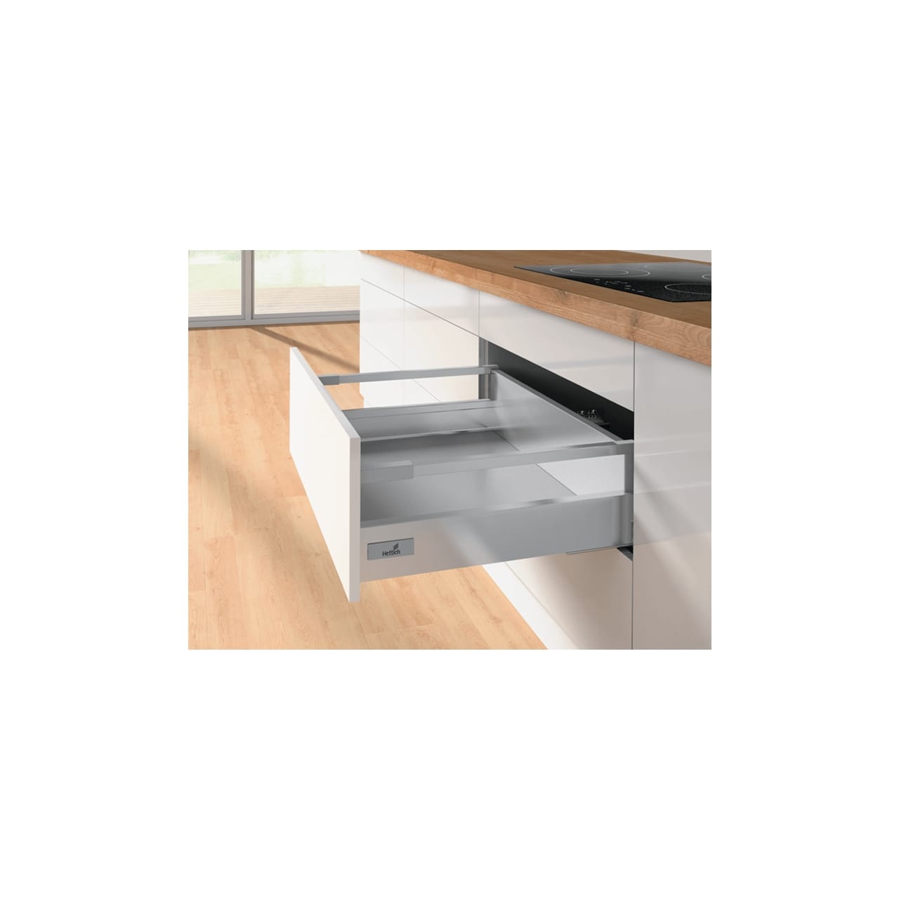 HETTICH Komplettsets InnoTech Atira Frontauszug mit Reling,