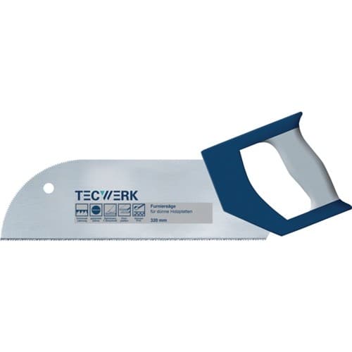 TECWERK Furniersäge Blatt-L.325mm ZpZ 15 2K-Griff f.dünne Holzplatten TECWERK