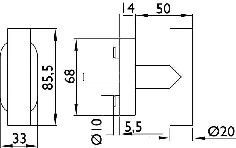 HERMAT Fenstergriff BASIC 02 1802.T, Edelstahl