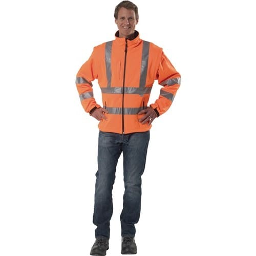 PREVENT Warnschutz-Softshelljacke Gr.M orange PREVENT