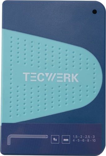 TECWERK Winkelschraubendrehersatz 9-tlg.Klappkassette SW 1,5-10mm kurz S2-Stahl TECWERK