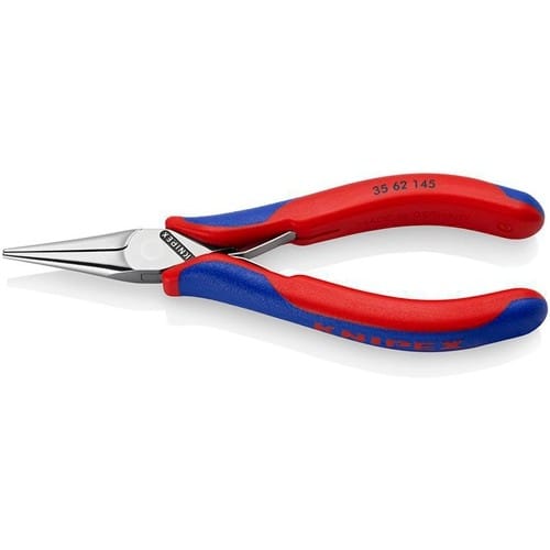 KNIPEX Elektronik-Greifzange Gesamt-L.145mm flachrunde Backen Form 6 Mehrkomp.-Hüllen