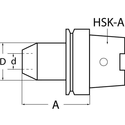 TECWERK Flächenspannfutter DIN 69893A Weldon Spann-D.10mm HSK-A63 A.-L.65mm TECWERK