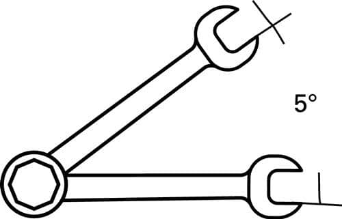 TECWERK Maulringratschenschlüssel SW 12mm L.174mm ger.TECWERK