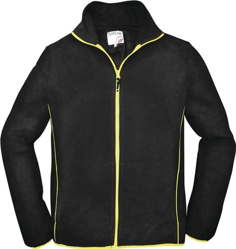 Herren Fleecejacke schwarz/limette TERRAX