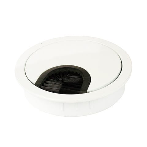 Veyhl Kabeldurchlass D: 80mm weiss(RAL9003), Zamak, B/H 80/13
