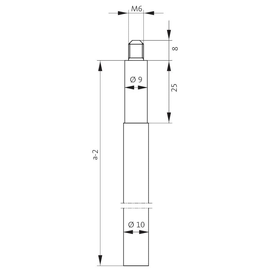 BKS Treibriegelstange B 9006, massiv, Stahl