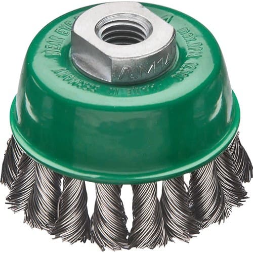 LESSMANN Topfbürste D.65mm M14 Drahtstärke 0,5mm VA Wechselzopf 12500min-¹ LESSMANN