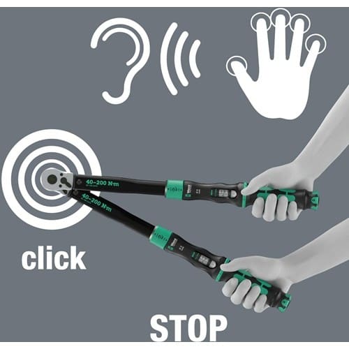 WERA Drehmomentschlüssel Click-Torque Lock C 3 1/2 Zoll 40-200 Nm WERA