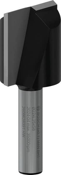 BOSCH Nutfräser Standard for Wood, 8 mm, D1 22 mm, L 25 mm, G 56 mm