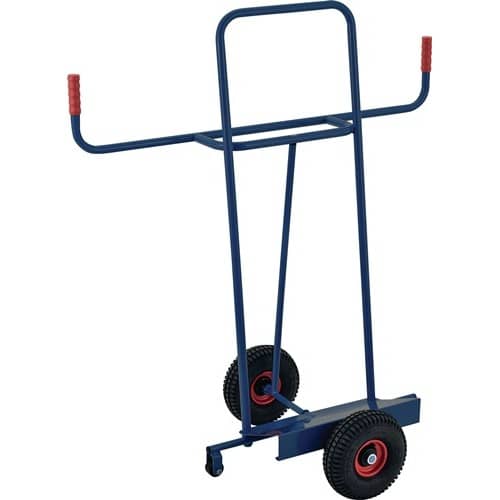 TECWERK Plattenkarre Trgf.350kg H.1440mm Aufl.-L500xB200mm Bereifung Luft saphirblau TW